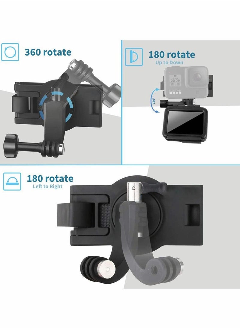 Y&D - Backpack Shoulder Strap Mount Camera with Adjustable Pad and 360 Degree Rotating Base Compatible for Hero 9 / 8/ 7 6 5 4 /3+, OSMO Action, Xiaomi YI Most Action Cameras - Image 1