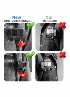Y&D Backpack Shoulder Strap Mount Camera with Adjustable Pad and 360 Degree Rotating Base Compatible for Hero 9 / 8/ 7 6 5 4 /3+, OSMO Action, Xiaomi YI Most Action Cameras  - Image 4
