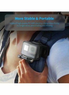 Y&D Backpack Shoulder Strap Mount Camera with Adjustable Pad and 360 Degree Rotating Base Compatible for Hero 9 / 8/ 7 6 5 4 /3+, OSMO Action, Xiaomi YI Most Action Cameras  - Image 2