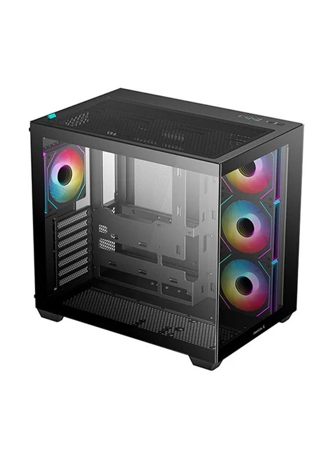 DEEPCOOL CG530 4F ATX Mid Tower Chassis – Tempered Glass, Dual USB 3.0, USB Type-C, 7 Expansion Slots, 3x120mm ARGB Fans (PWM), Magnetic Dust Filters, 45mm Cable Management, ATX/Micro-ATX/ITX Support, 410mm GPU, 160mm CPU Cooler, Radiator Support (Top: 120-360mm, Side: 120-280mm, Bottom: 120-360mm), 2.5”/3.5” Drive Bays | R-CG530-BKADA4-G-1  - Image 2