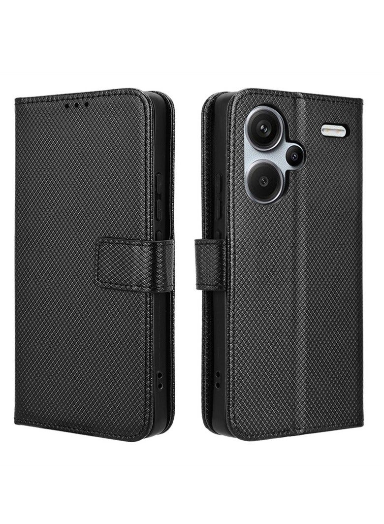 Case for Redmi Note 13/13 Pro/13 Pro Plus, Magnetic Flip Leather Premium Wallet Phone Case, With Card Slot and Folding Stand, Case Cover for Redmi Note 13/13 Pro/13 Pro Plus - Image 1