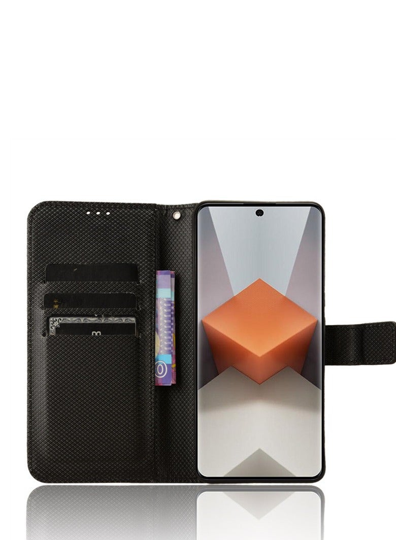 Case for Redmi Note 13/13 Pro/13 Pro Plus, Magnetic Flip Leather Premium Wallet Phone Case, With Card Slot and Folding Stand, Case Cover for Redmi Note 13/13 Pro/13 Pro Plus - Image 4