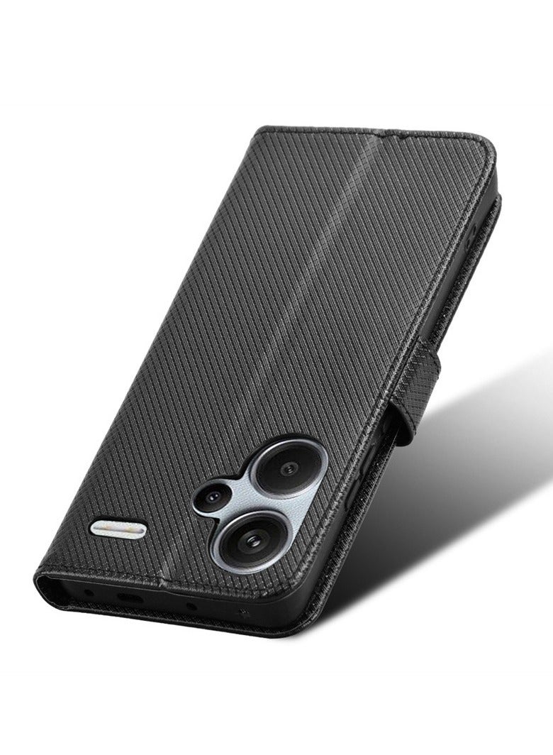 Case for Redmi Note 13/13 Pro/13 Pro Plus, Magnetic Flip Leather Premium Wallet Phone Case, With Card Slot and Folding Stand, Case Cover for Redmi Note 13/13 Pro/13 Pro Plus - Image 3