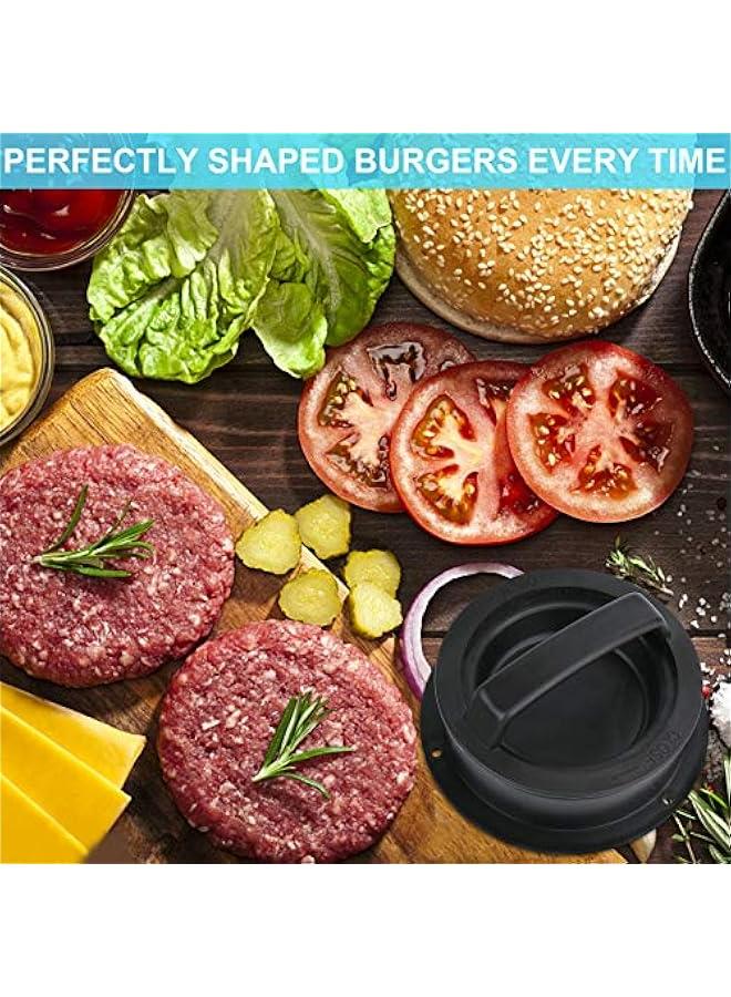 Stuffed Burger Press Patty Maker Kit with Non Stick Hamburger Molds and 100 Wax Paper - Sausage Slider Grilling Cheese Press for Patties - Image 5