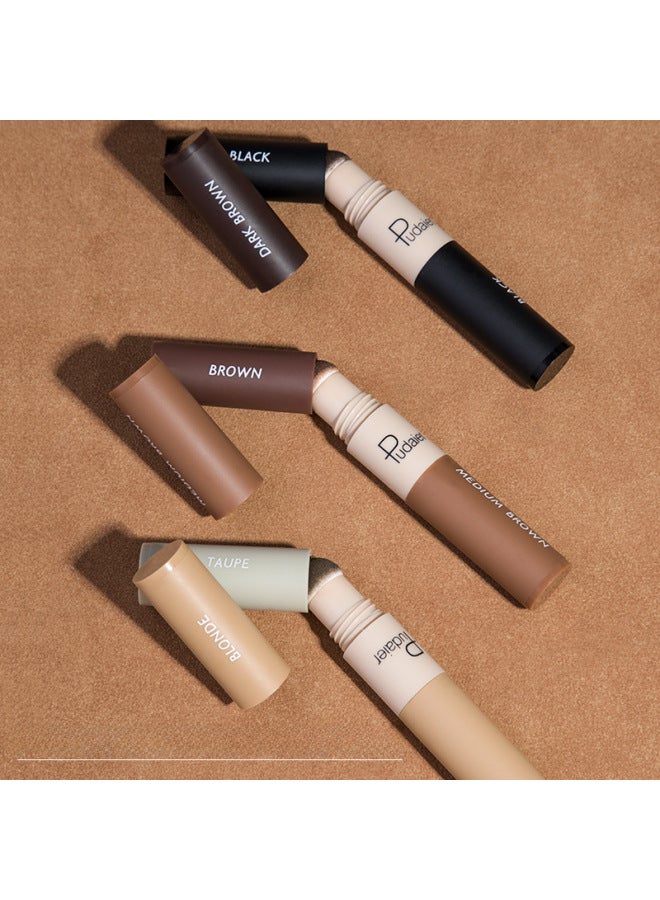 pudaier Double Eyebrow Powder Does Not Faint Three-dimensional Eyebrow Cream Hairline Shadow Powder - Image 2