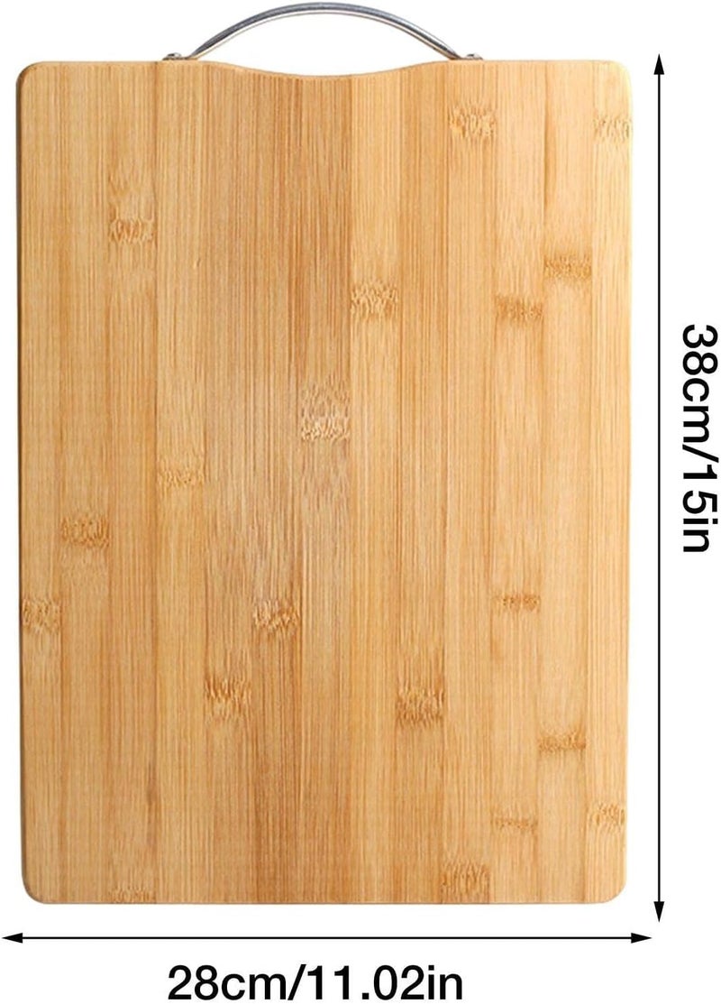 KARTUNBOX Bamboo Wooden Chopping Board Chopping Board for Kitchen Comes with Metal Handle Vegetable Cutting Board for Kitchen Items BPA Free EcoFriendly AntiMicrobial - Image 2