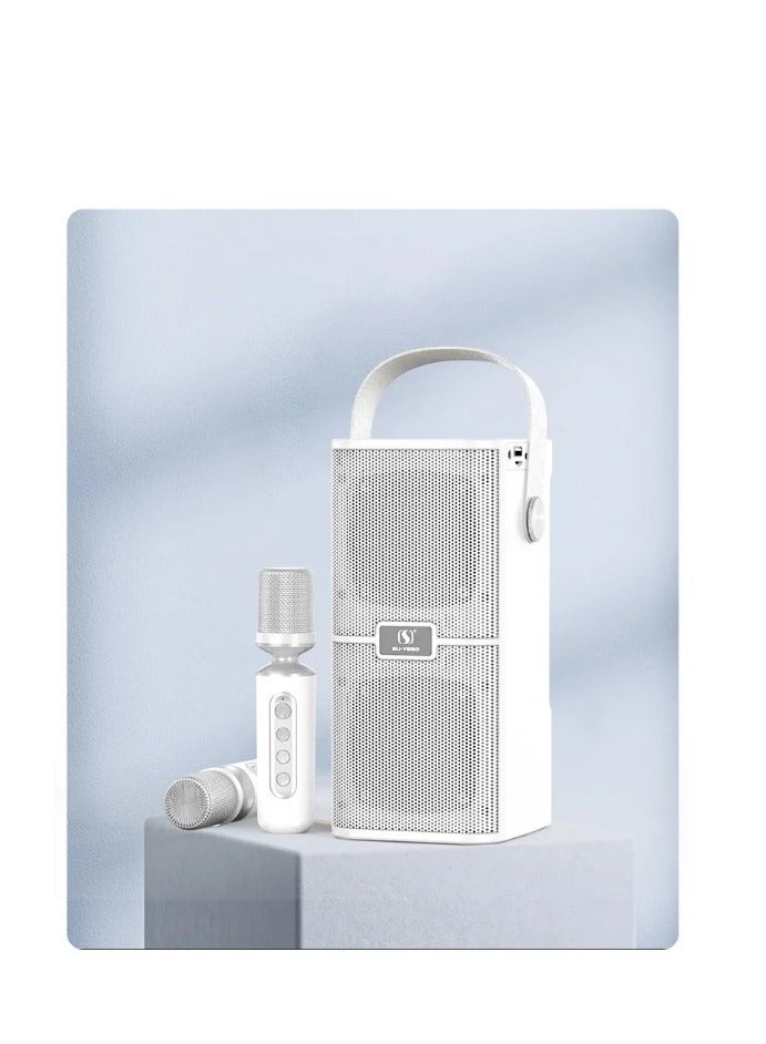 SU.YOSD YS218 Portable Wireless Bluetooth Karaoke Speaker Stereo Bass Dual Microphone - Image 2