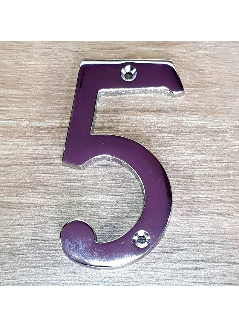 ESPLANADE eSplanade 4 Brass House Hotel Door Number Plaque Numeric Numerical Digit 09 5 Five  - Image 3