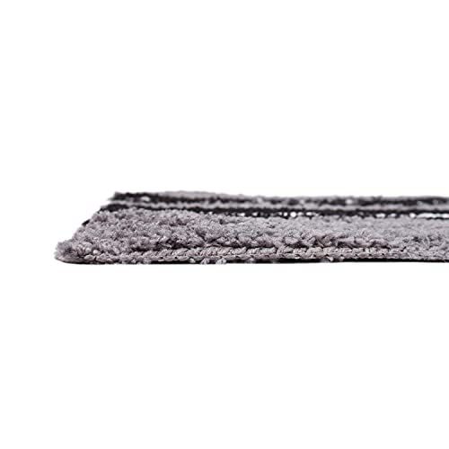 SKIVE India Kitchen Mat and Runner with Anti Skid Backing,Colour Redpatta Grey Set of 2 (40x120(40 x 60) CM - Image 2