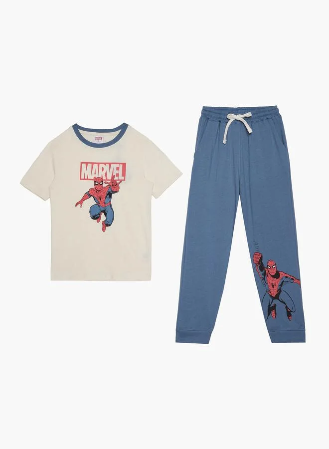 Styli Boys Spider Man Printed T-Shirt and Pyjama Set