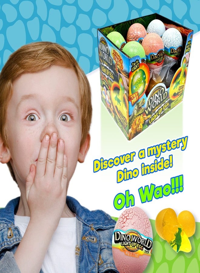 جا-رو بيض ديناصور سلايم مع أضواء ولعبة ديناصور تتضمن ديناصورًا مفاجئًا، سلايم نيون، وأضواء وامضة، ألعاب بيض عيد الفصح للأطفال، هدايا وهدايا مثالية للحفلات 1749 (متنوعة، بيضتان) - Image 5