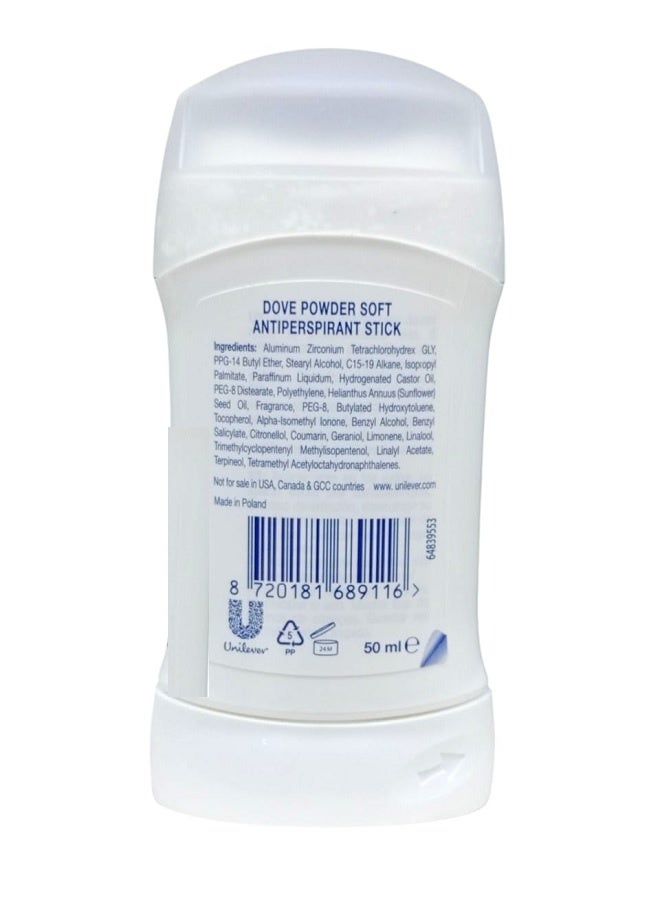 Dove Deodorant Stick powder soft 50ml - Image 2