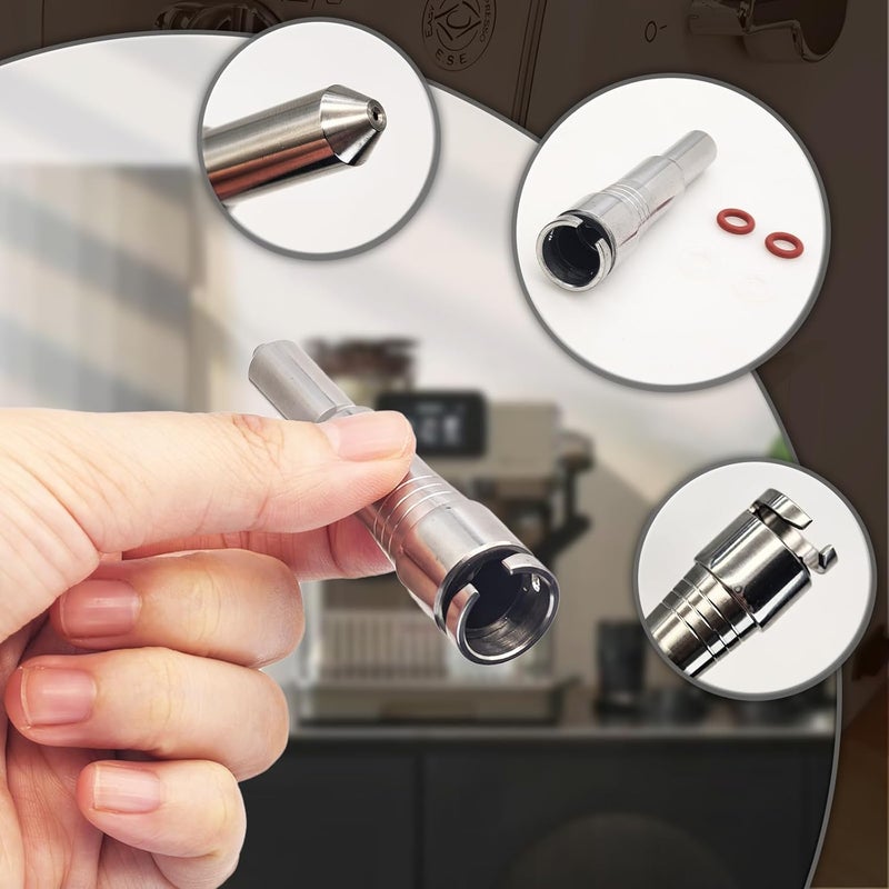 Flylin Coffee Machine Steam Nozzle, Stainless Steel Espressos Steam Tip Universal Steam Wand Tip Replacement for ECP3420 EC680 - Image 3