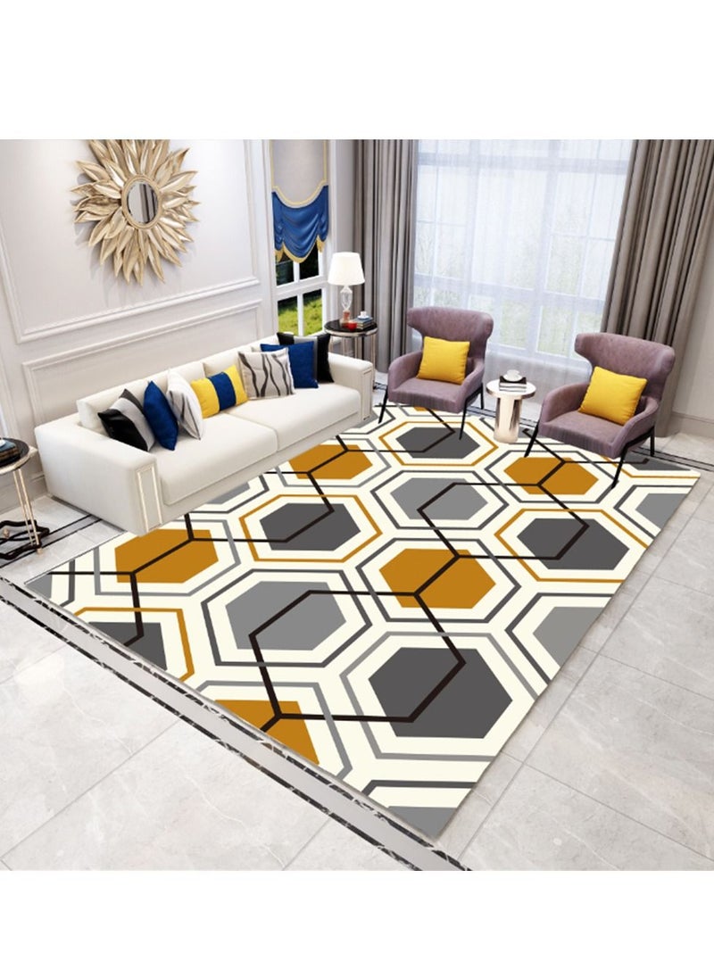 Sharpdo Area Rugs Modern Simple Short Pile Carpet Living Room Bedroom Rug Anti-slip Floor Carpet Home Decor 160 * 230CM  - Image 1