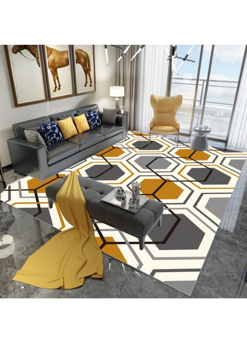 Sharpdo Area Rugs Modern Simple Short Pile Carpet Living Room Bedroom Rug Anti-slip Floor Carpet Home Decor 160 * 230CM  - Image 2