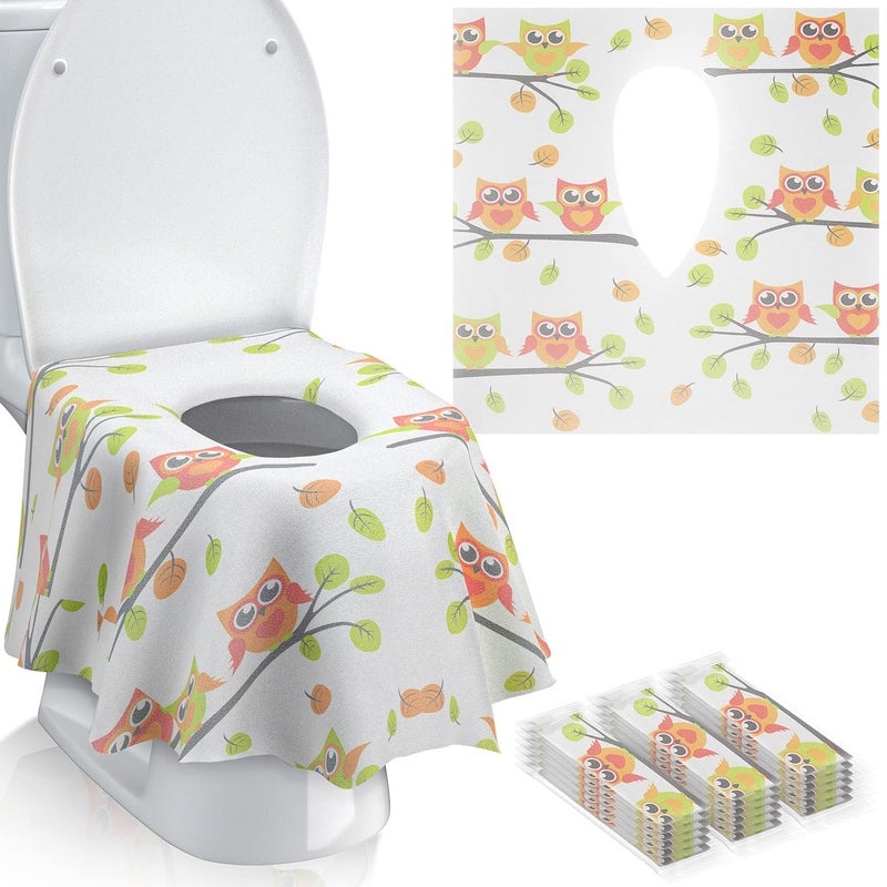 Gimars 20 Packs XL Large Full Cover Disposable Travel Toilet Potty Seat Covers - Individually Wrapped Portable Potty Shields for Adult, The Pregnant, Kids and Toddler Potty Training - Image 1