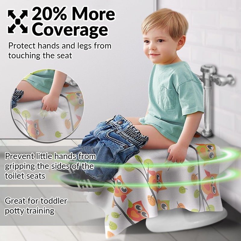 Gimars 20 Packs XL Large Full Cover Disposable Travel Toilet Potty Seat Covers - Individually Wrapped Portable Potty Shields for Adult, The Pregnant, Kids and Toddler Potty Training - Image 2