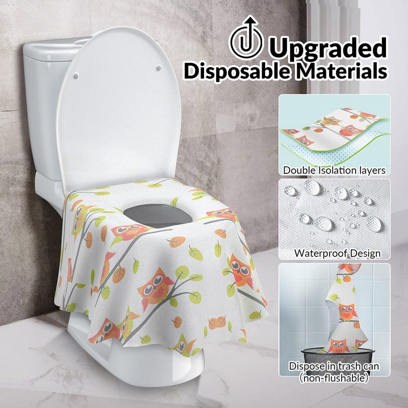 Gimars 20 Packs XL Large Full Cover Disposable Travel Toilet Potty Seat Covers - Individually Wrapped Portable Potty Shields for Adult, The Pregnant, Kids and Toddler Potty Training - Image 4
