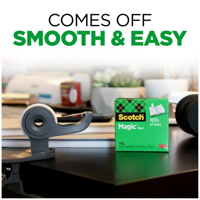 Scotch Magic Tape, 6 Rolls with Dispenser, Numerous Applications, Invisible, Engineered for Repairing, 3/4 x 1000 Inches, Boxed (810C40BK) - Image 4