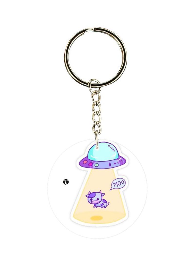 Double Sided Space Printed Keychain
