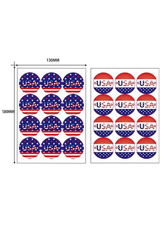 أي كامو ملصقات iKammo الأمريكية ليوم الاستقلال، 12 ورقة، مقاس 1.5 بوصة، ملصقات علم الولايات المتحدة الأمريكية، ملصقات DIY لحفلات الأطفال، هدايا المهرجانات، المكافآت، الحرف الفنية. (يوم الاستقلال) - Image 5