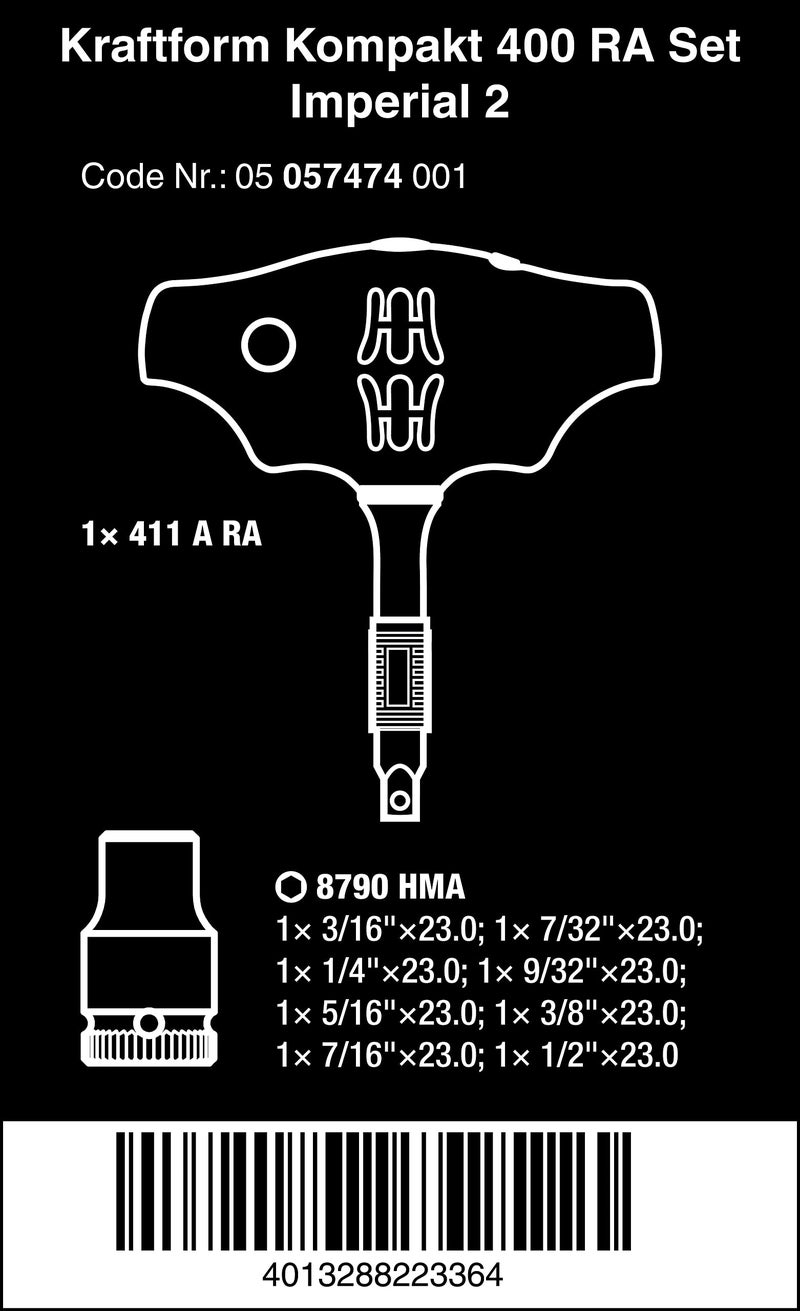 Wera Kraftform Kompakt 400 Ra Imperial Set 2 - Image 2