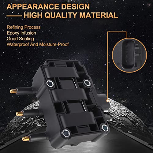 BLPextrm Ignition Coil Pack for Chrysler Town & Country Pacifica Voyager Dodge Caravan Grand Caravan Jeep Wrangler Volkswagen Routan 3.3L 3.8L V6 2000-2011, Coil Pack Set Replace# UF305 UF412 C1442 - Image 2