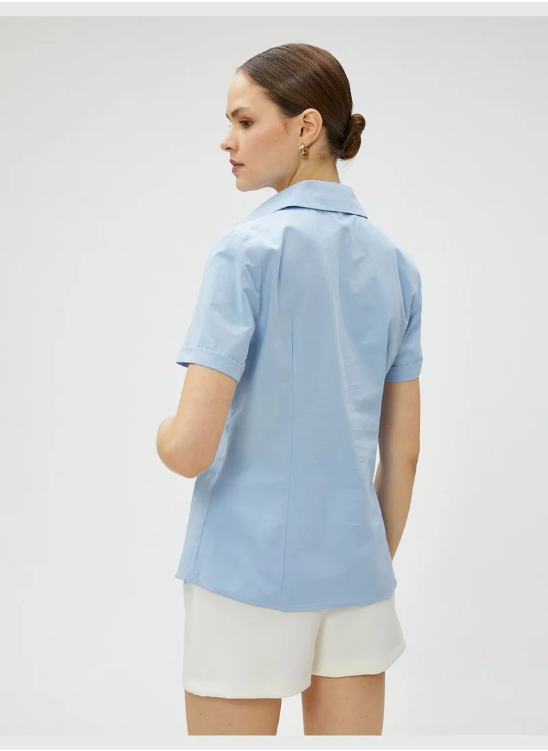 كوتون Short Sleeve Pocket Shirt Cotton