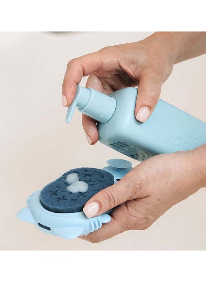 b.box Baby Bath Brush With Soft Silicone Bristles - Fox Design  - Image 3