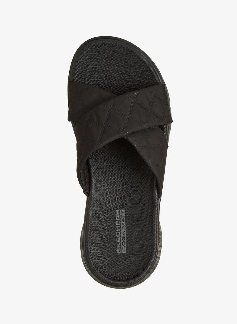 Skechers BLACK TEXTILE GO WALK FLEX SANDAL for Women | Best Price UAE