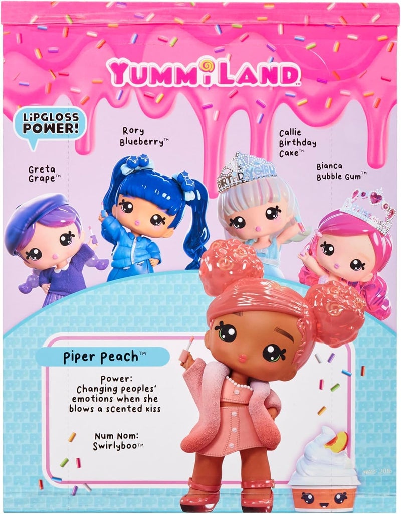 Yummiland Large Doll, Pia Peach Scented Collectible Doll with Lip Gloss Surprise & Accessories - Image 3