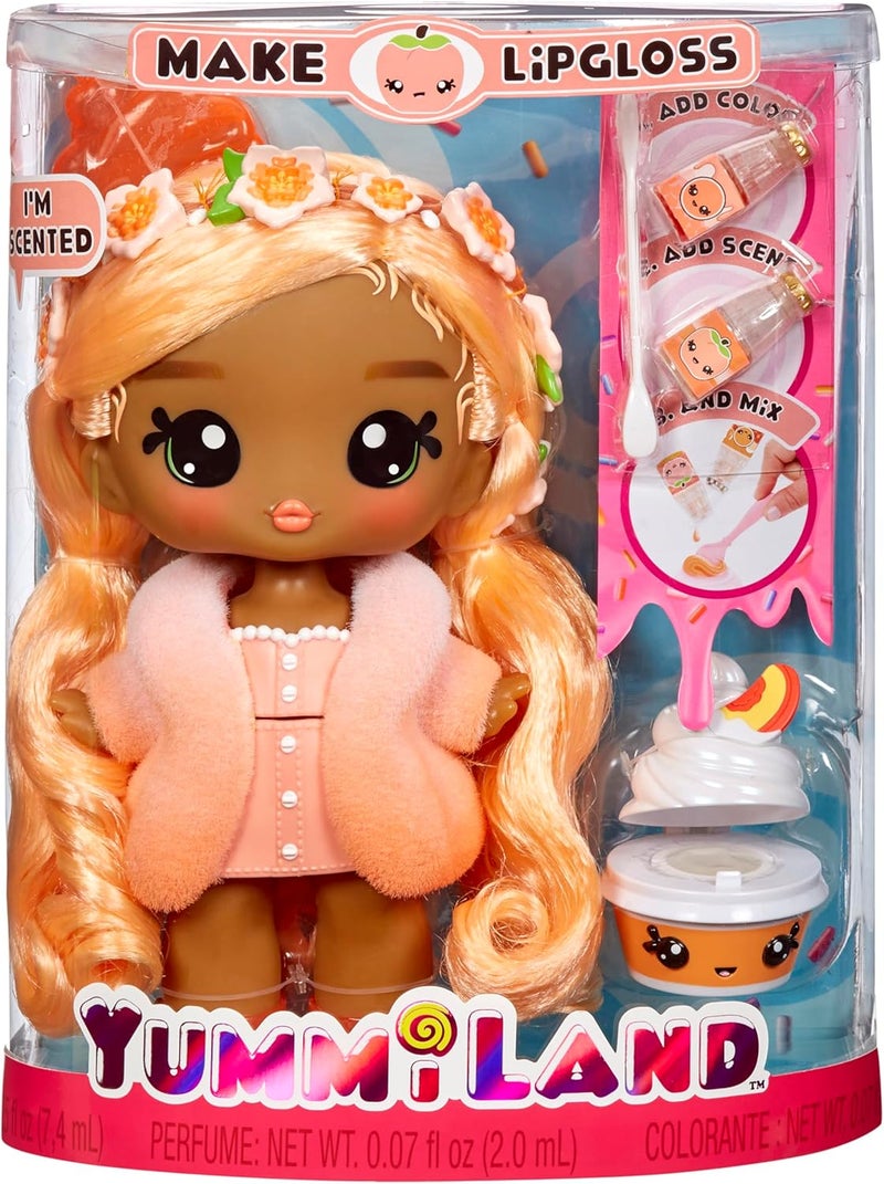 Yummiland Large Doll, Pia Peach Scented Collectible Doll with Lip Gloss Surprise & Accessories - Image 4