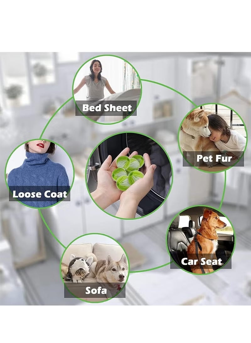 عبوة من 20 غسالة مزيل شعر الأليفة كرات الوبر للغسالة غسالة ماسك الشعر القابلة لإعادة الاستخدام غسالة لإزالة شعر الأليفة الوبر الأخضر - Image 2