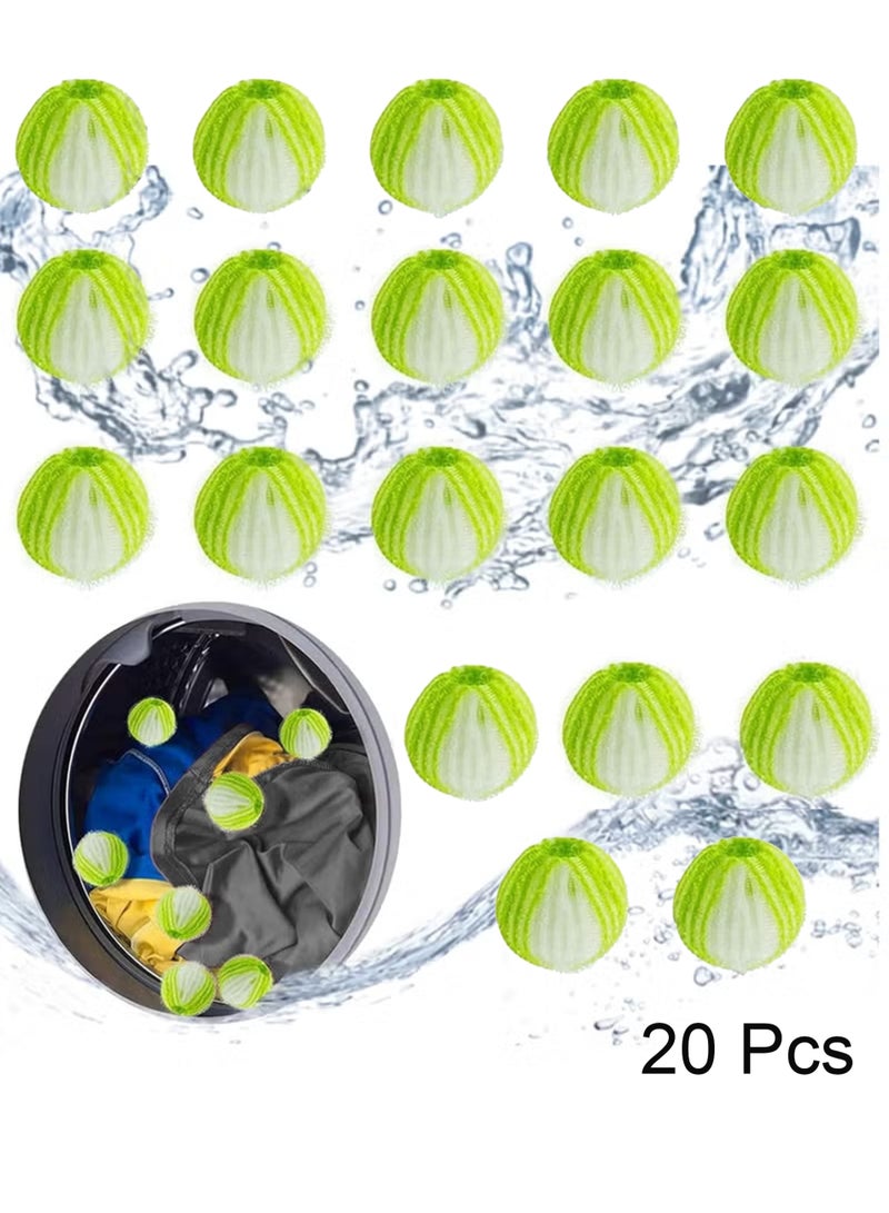 عبوة من 20 غسالة مزيل شعر الأليفة كرات الوبر للغسالة غسالة ماسك الشعر القابلة لإعادة الاستخدام غسالة لإزالة شعر الأليفة الوبر الأخضر - Image 1