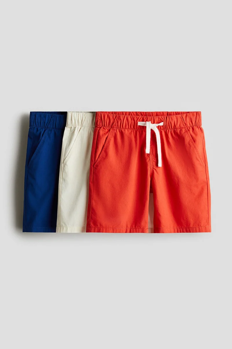 H&M 3-pack cotton shorts