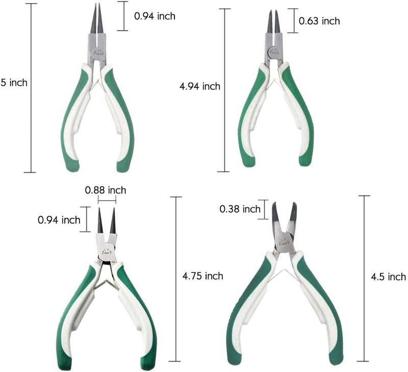 Miular 4 Pcs Mini Snap Ring Pliers Set Heavy Duty External/Internal Circlip Pliers with Straight/Bent Jaw for Ring Remover Retaining - Image 4