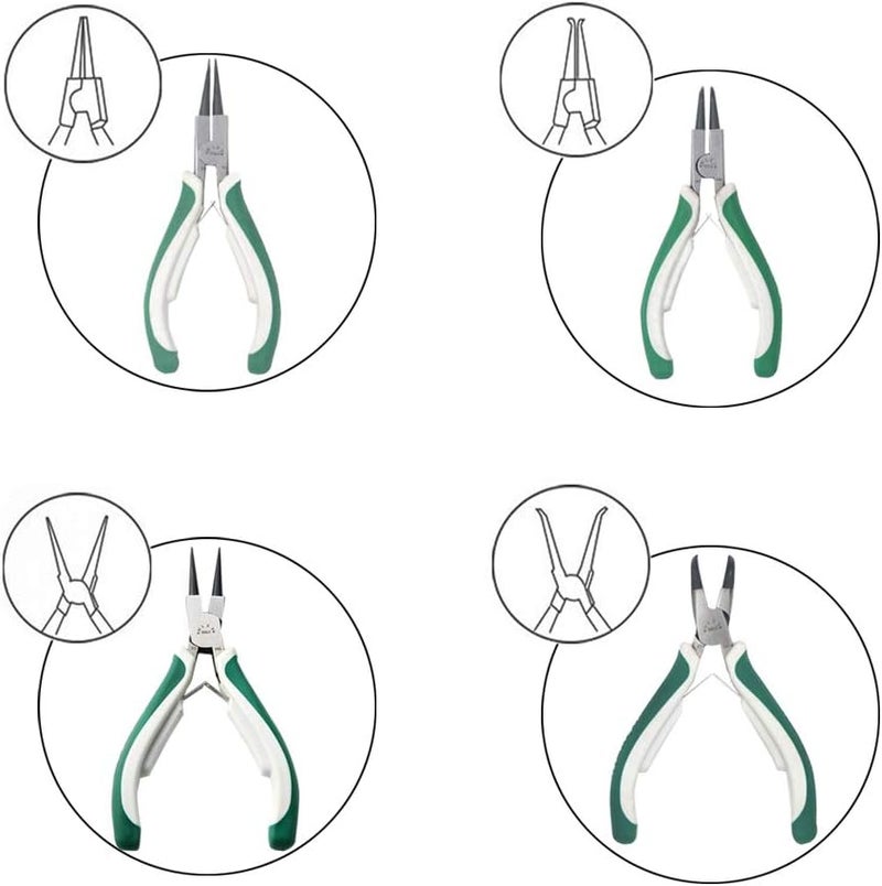 Miular 4 Pcs Mini Snap Ring Pliers Set Heavy Duty External/Internal Circlip Pliers with Straight/Bent Jaw for Ring Remover Retaining - Image 3