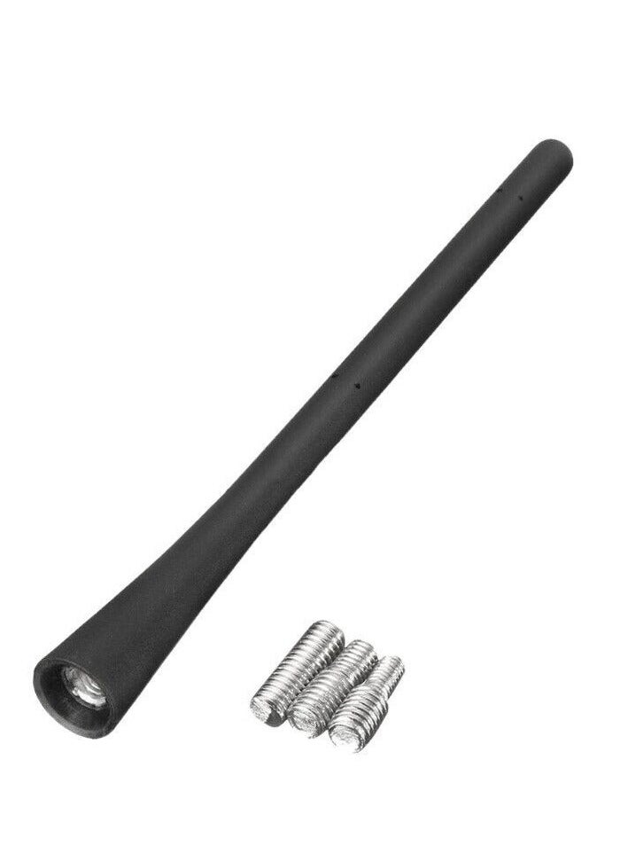 Captaintech Universal Car Aerial Antenna 17.5cm FM/DAB Car Radio Aerial Replacement Short Rod Vehicle Rubber Car Roof Mount Antenna Mast for Truck SUV, Screws in M4 M5 M6  - Image 1