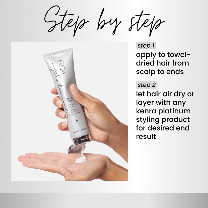 Kenra Professional Platinum Air Dry CrÃ¨me 6 | Time-Saving Air Styler | Enhances Natural Body | Tames Frizz With Delicate Hold | Natural, Product Free Finish | All Hair Types | 5 fl. Oz - Image 4