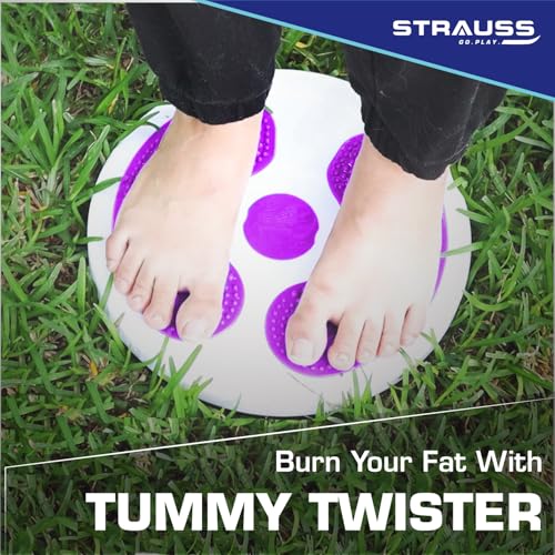Strauss Tummy Twister | Tummy Trimmer, Abs Roller & Shaper for Women & Men | Exercise Machine with Non-Slip Surface | Ideal Equipment for Home Workouts (Purple) - Image 3