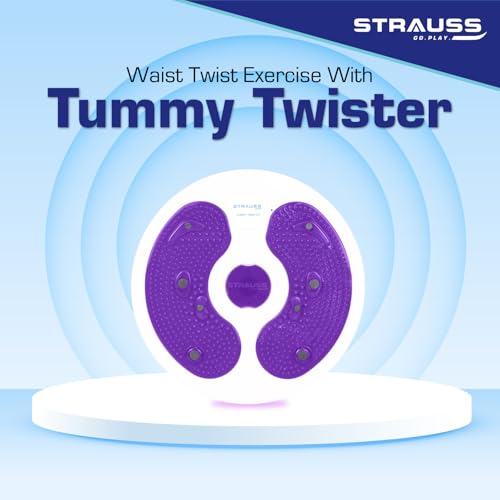 Strauss Tummy Twister | Tummy Trimmer, Abs Roller & Shaper for Women & Men | Exercise Machine with Non-Slip Surface | Ideal Equipment for Home Workouts (Purple) - Image 2