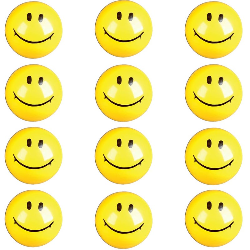 DEEPLITE Yellow Emoji Happy Smiley Face Hand Exercise Stress Ball, Soft Squeeze Stress Relief Sponge Ball, Games Playing Ball (Pack of 4) - Image 3