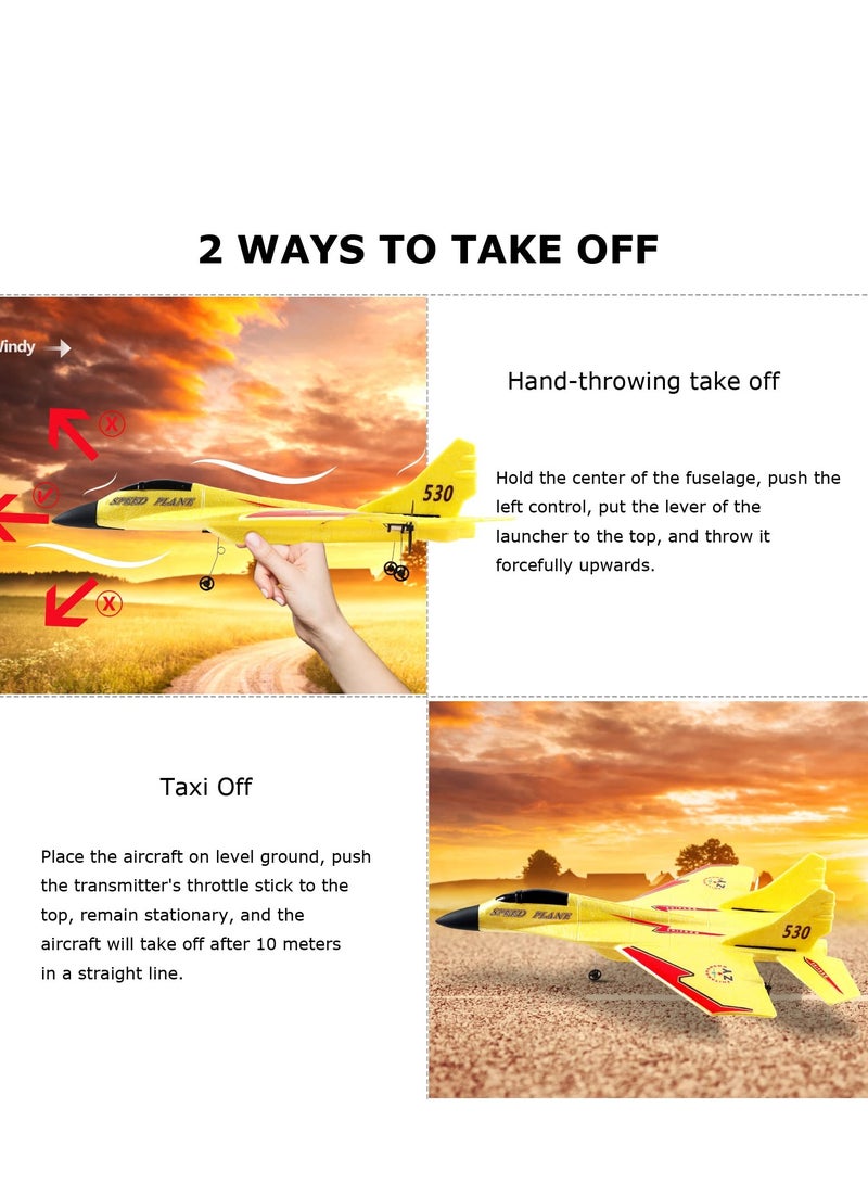 HAPTIME 2CH RC Airplane Toy | 2.4GHz Remote Control Plane with Night Light | Easy Fly for Kids u0026 Beginners - Image 4