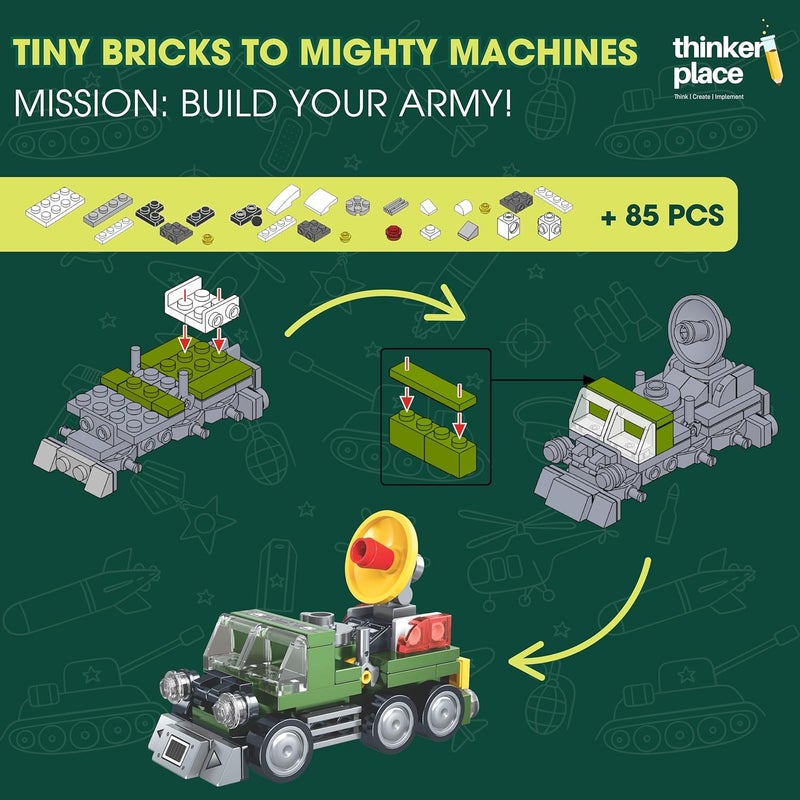 ThinkerPlace 8 in 2 Armored Corps - Reconnaissance Radar Vehicle Educational Toy - Image 5