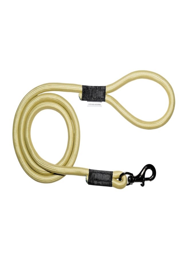 Plushmate x Indian Hound 12mm Heavy Duty Nylon Rope Dog Cord Leash with Strong Hook for Walking, Running, Training of Small Medium Large Dogs (5ft Long, M, Beige) - Image 1