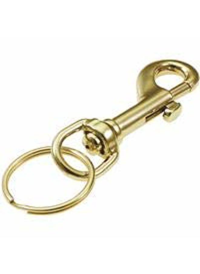 Lucky Line 3" Solid Brass Bolt Snap with 1" Brass Split Key Ring (45001) - Image 3