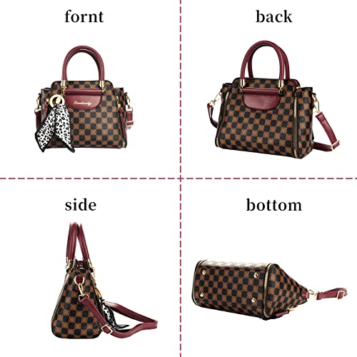 PHEVOS Women Handbags and Purse Tote Bags Ladies Satchel Shoulder Bag Retro Top Handle Hobo Purse - Image 3
