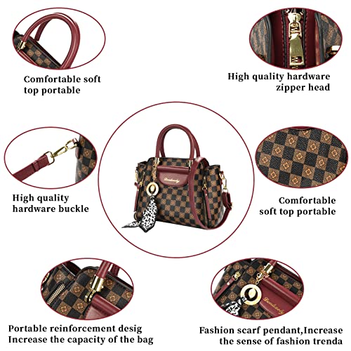 PHEVOS Women Handbags and Purse Tote Bags Ladies Satchel Shoulder Bag Retro Top Handle Hobo Purse - Image 4