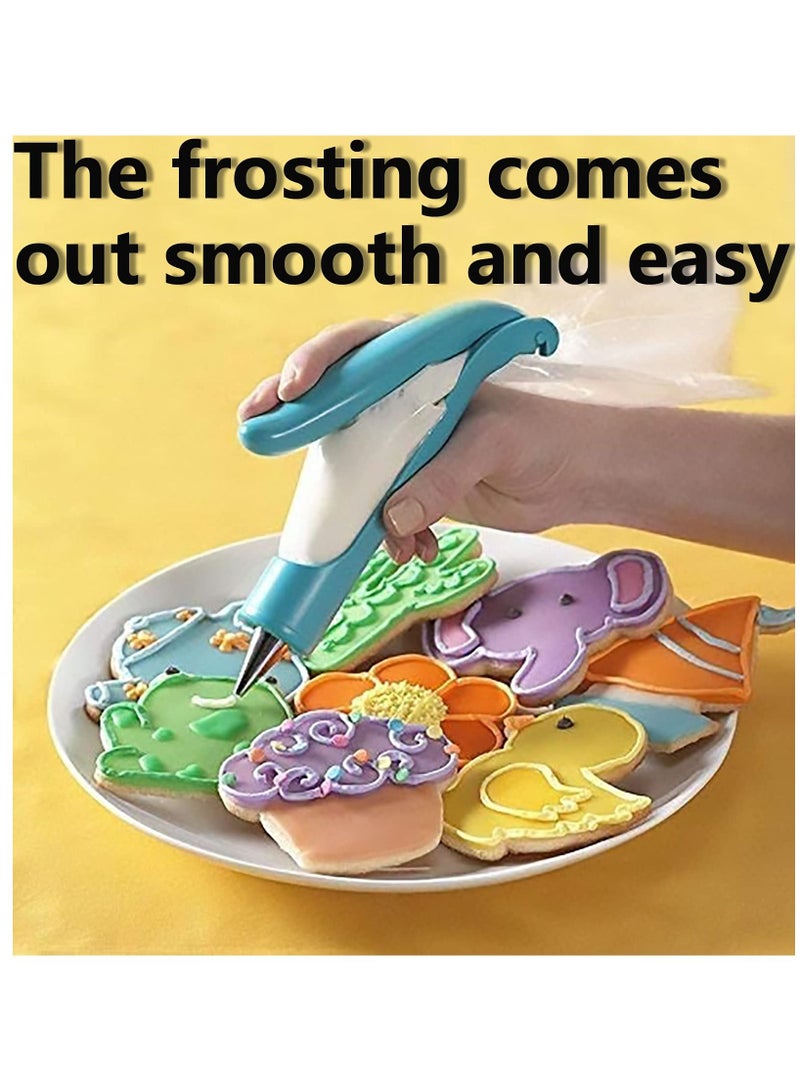 NIBEMINENT Cake Decorating Pen Tool Kit, Pastry Bag DIY Deco Tools Icing Pen, Piping BagsCake Tips Kit Set Dispenser Nozzles (Blue) - Image 3