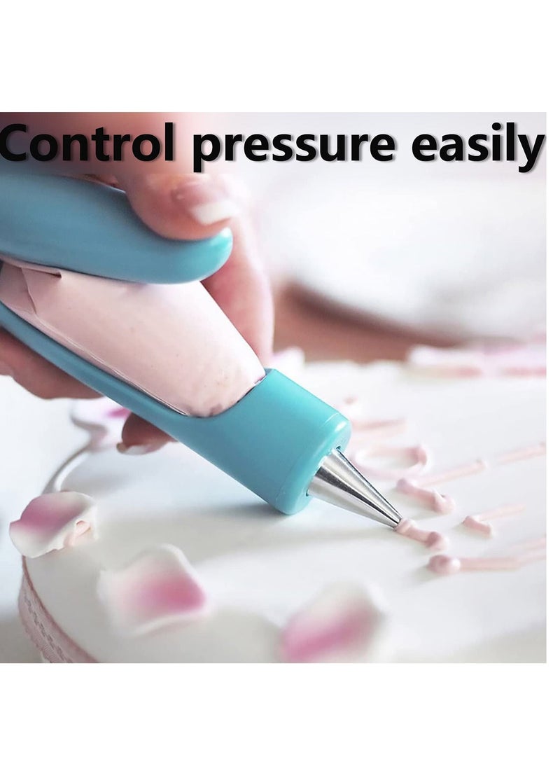 NIBEMINENT Cake Decorating Pen Tool Kit, Pastry Bag DIY Deco Tools Icing Pen, Piping BagsCake Tips Kit Set Dispenser Nozzles (Blue) - Image 5